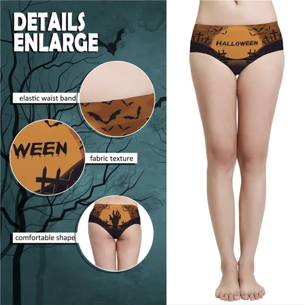 DeanFire Halloween Print Super Soft Low Rise Women’s